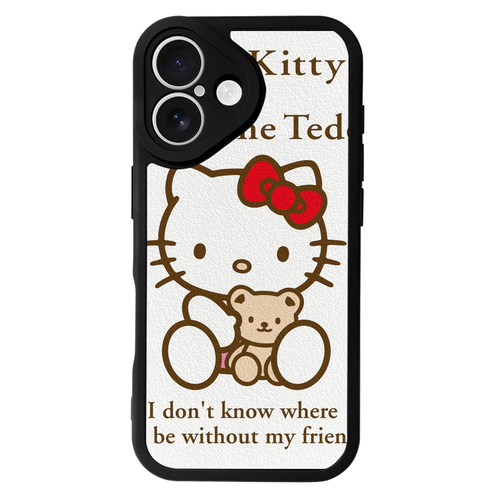 （画像用） Hello Kitty ハローキティ 【iPhone 16シリーズ対応】シリコンスマホケース（レザー調） 材質：シリコン